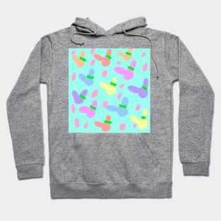 Green bunnies background art Hoodie